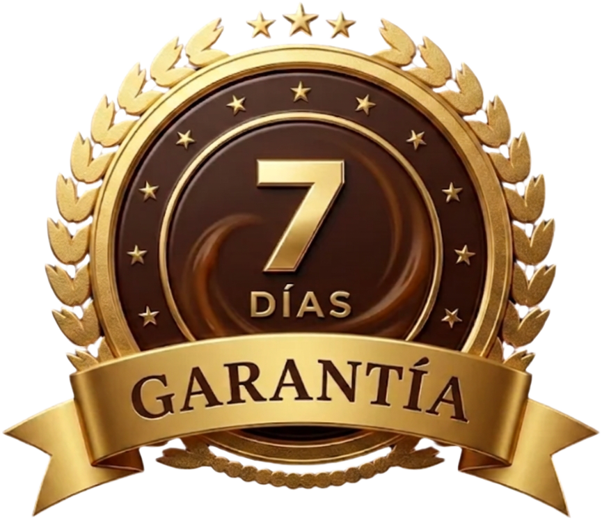 Sello dorado de garantía de 7 días