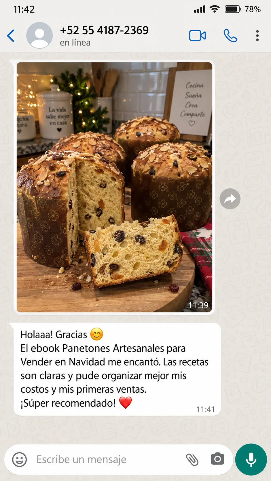 Testimonio de una lectora de Panetones Artesanales 2