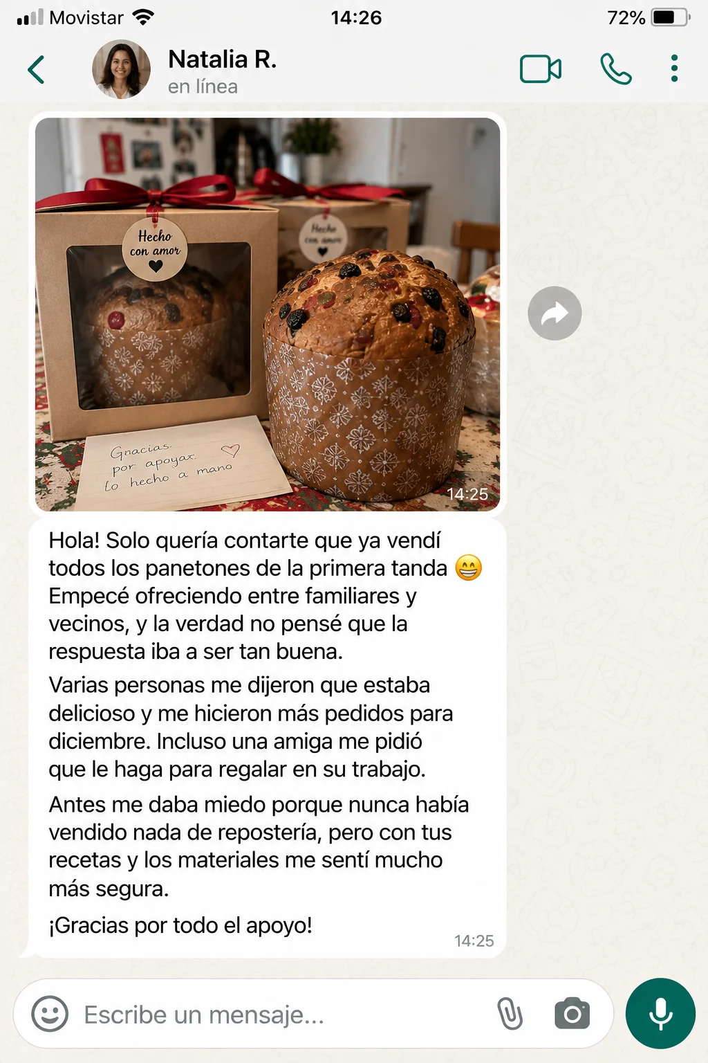 Testimonio de una lectora de Panetones Artesanales 1